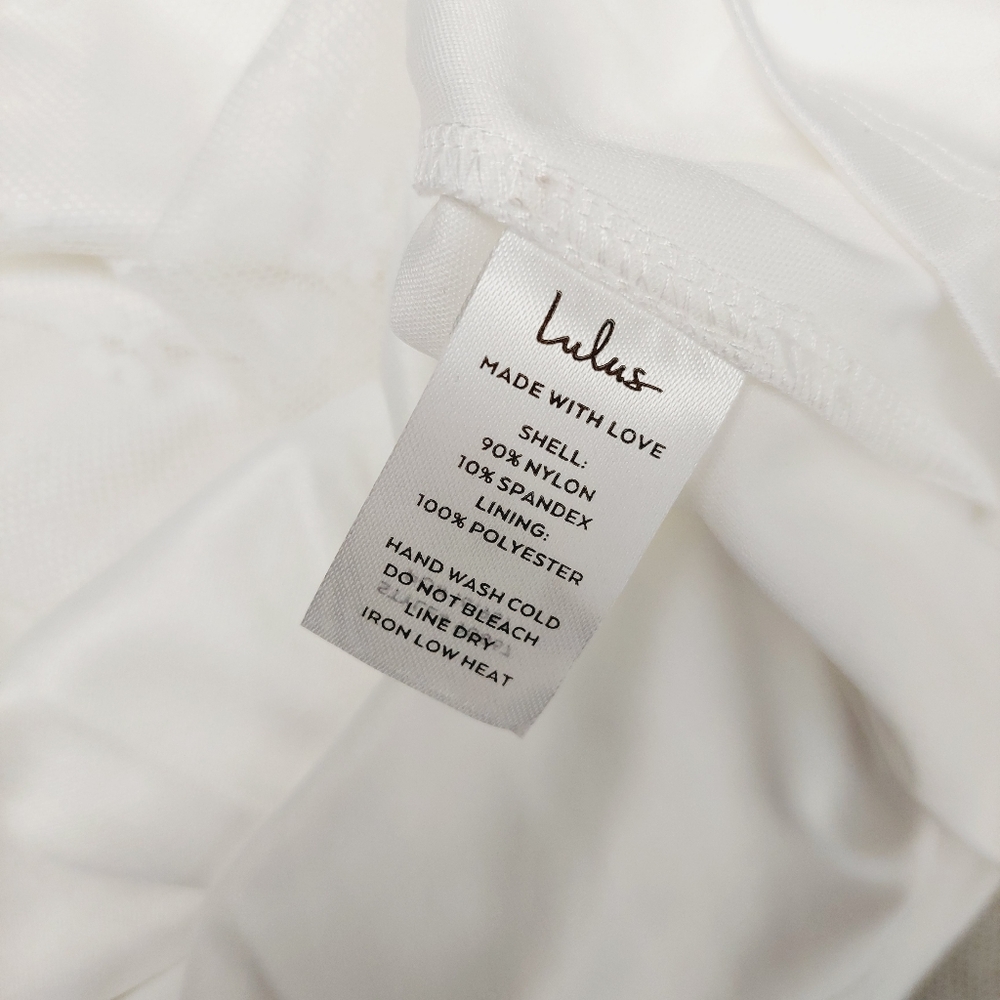 New Lulus Positively Precious White Floral Mesh Tiered Halter Midi Dress P1457 - Picture 8 of 9